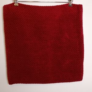 Pottery Barn Burgundy Cotton Chenille Pillow Cover 20 x 20